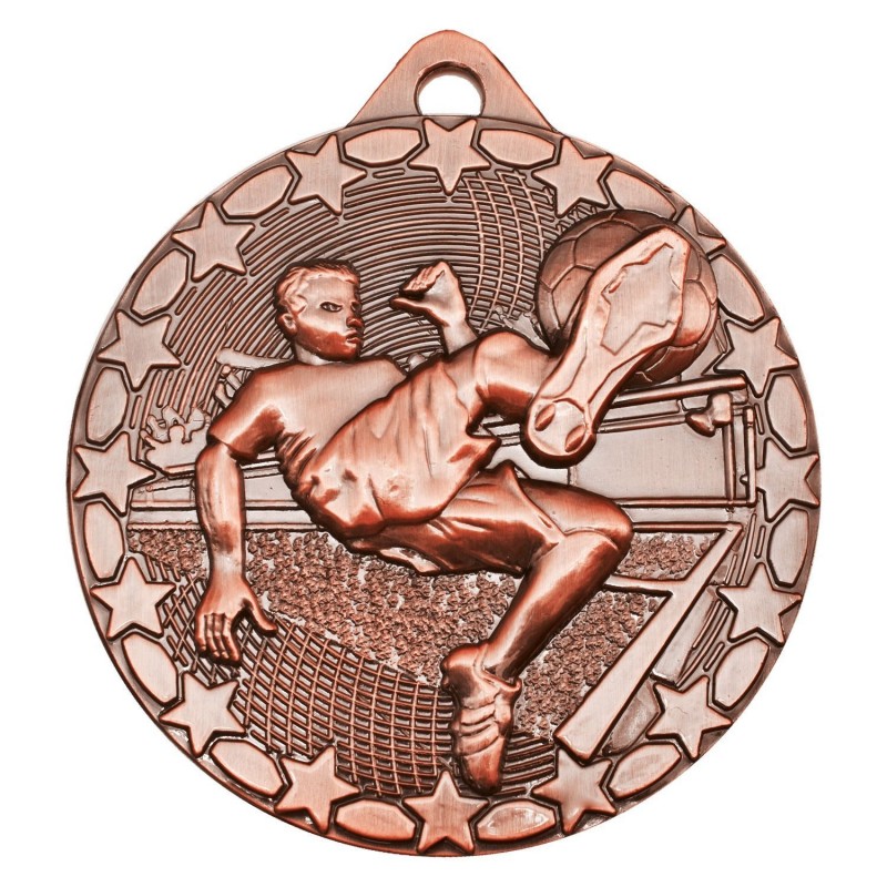 MEDALLA FUTBOL Ø70 MM BRONCE "A.CALIDAD"