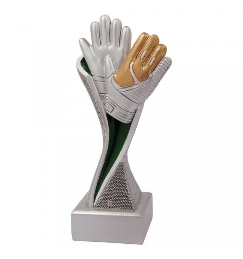 TROFEO RESINA "BERLIN" FUTBOL-GUANTES