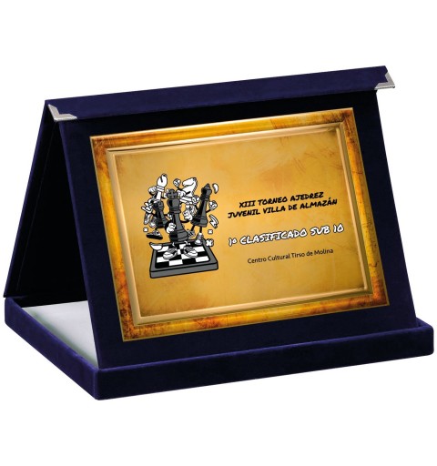 PLACA 17-114 ORO C/ESTUCHE TARGA+ SUBLIMACION