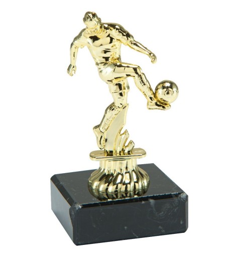 TROFEO PVC/MARMOL FUTBOL JUGADOR ORO