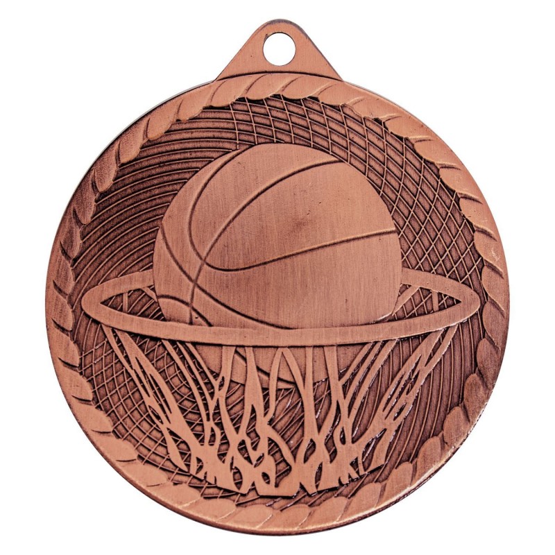 MEDALLA BALONCESTO Ø50 IRON REV.NGR