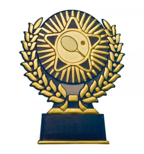 TROFEO PORTACENTROS AZUL-ORO H.11.5 CM