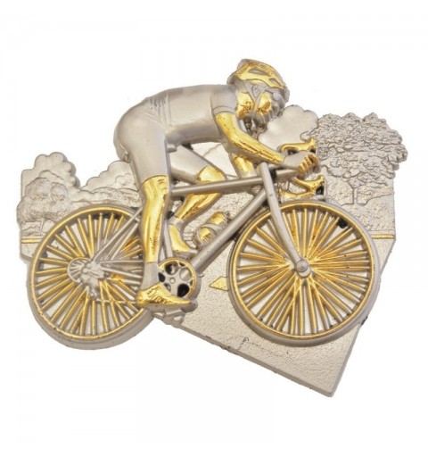 MOTIVO PLASTICO FIGURA CICLISMO PL/ORO