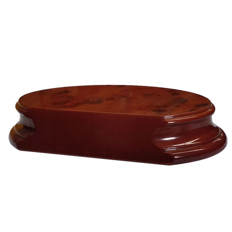 BASE MADERA CAOBA OVAL 17X8.7X3 CM