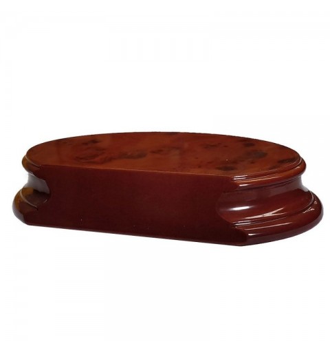 BASE MADERA CAOBA OVAL 17X8.7X3 CM