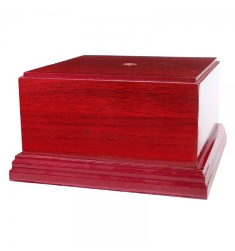 BASE MADERA CAOBA 12X12X6.7 CM