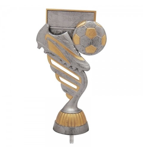 FIGURA PLASTICO FAST FUTBOL BOTA PLATA VJ/ORO H.13CM