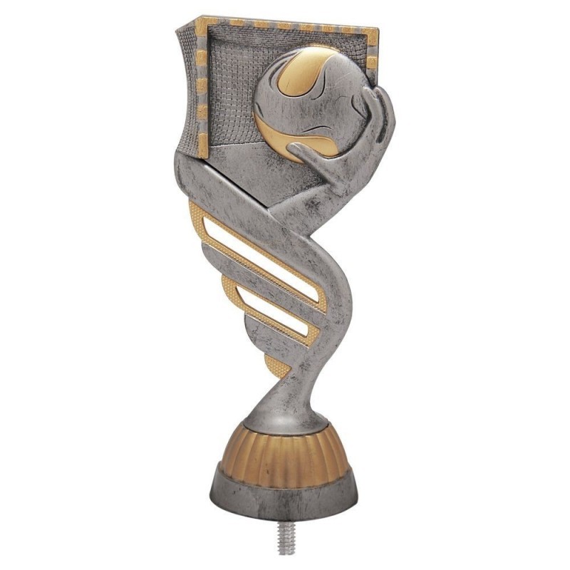 FIGURA PLASTICO FAST BALONMANO PLATA VJ/ORO H.13CM