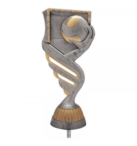 FIGURA PLASTICO FAST BALONMANO PLATA VJ/ORO H.13CM