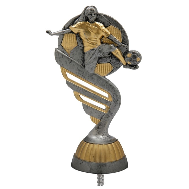 FIGURA PLASTICO FAST FUTBOL FEMENINO PLA VJ/ORO H.13CM