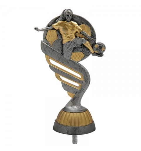 FIGURA PLASTICO FAST FUTBOL FEMENINO PLA VJ/ORO H.13CM