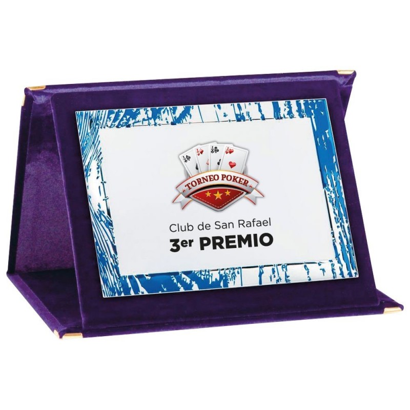 PLACA 17-143 PLATA C/ESTUCHE TARGA SUBLIMACION