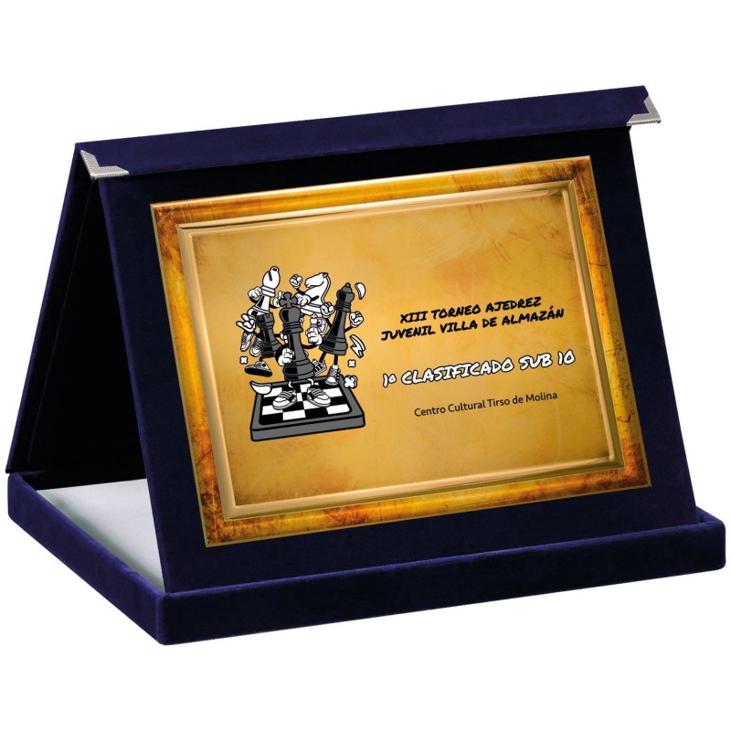 PLACA 17-114 ORO C/ESTUCHE TARGA+ SUBLIMACION