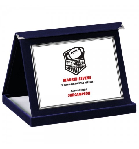 PLACA 17-154 PLATA C/ESTUCHE TARGA SUBLIMACION