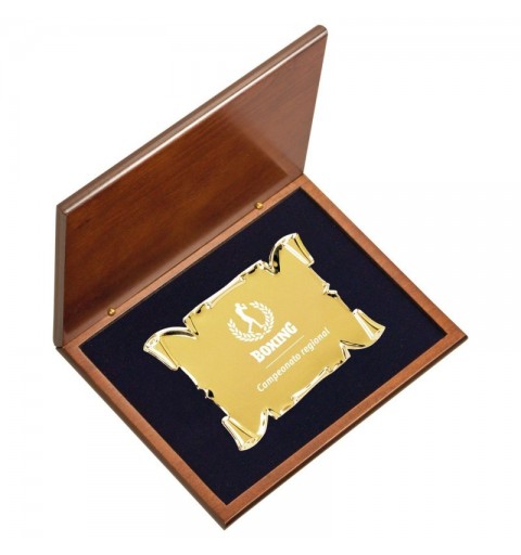 PLACA 17-057 ORO C/ESTUCHE MADERA