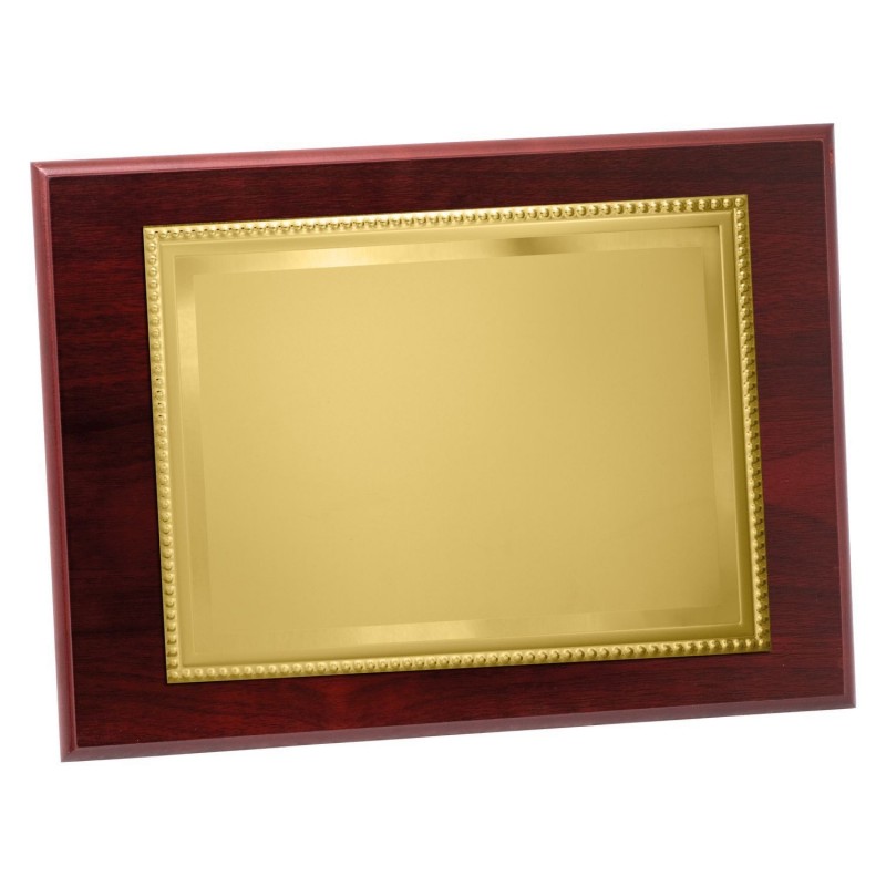 PLACA CONMEM. ORO C/MADERA