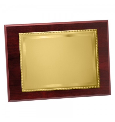 PLACA CONMEM. ORO C/MADERA