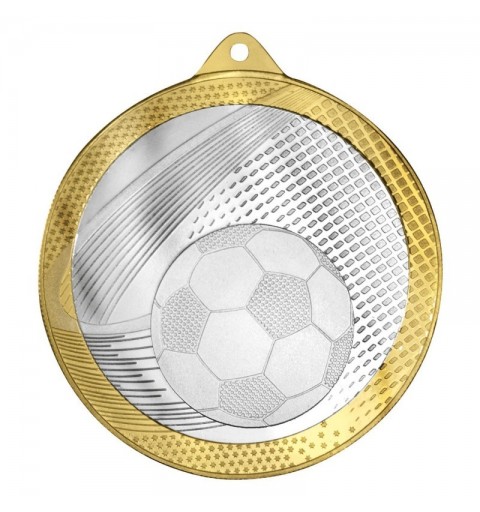 MEDALLA Ø57MM 53-879 ORO/PLA FUTBOL IRON