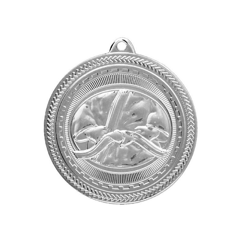 MEDALLA A.MARCIALES Ø50MM PLATA 'IRON'