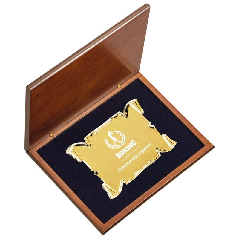PLACA 17-057 ORO C/ESTUCHE MADERA