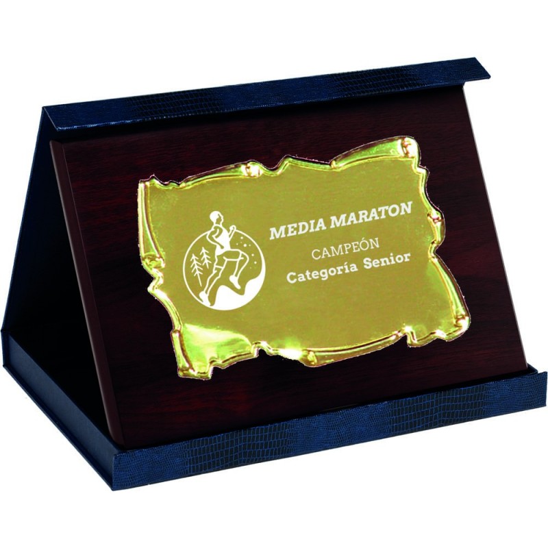 PLACA MINI 17-232 ORO C/ESTUCHE