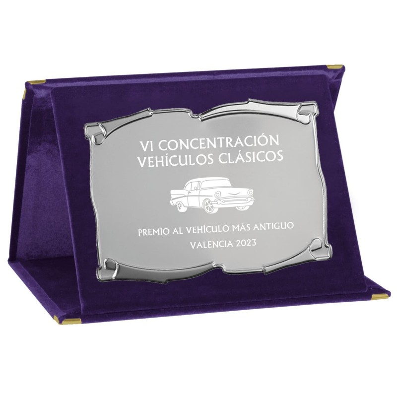 PLACA 17-223 PLATA C/ESTUCHE TARGA