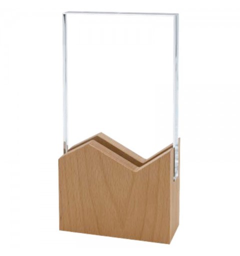TROFEO CRISTAL 802 BASE MADERA C/ESTUCHE