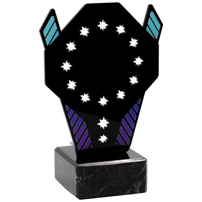 TROFEO METACRILATO 004 C/MARMOL H.16