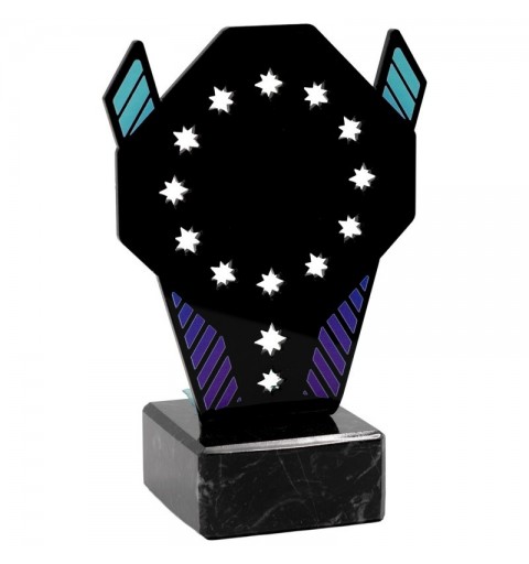 TROFEO METACRILATO 004 C/MARMOL H.16