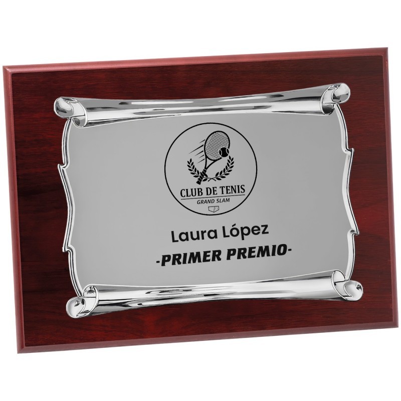PLACA 17-251 PLATA C/MADERA SUBLIMACION