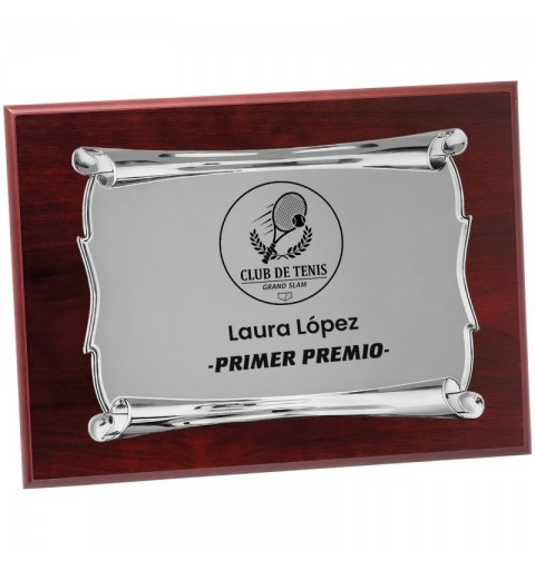 PLACA 17-251 PLATA C/MADERA SUBLIMACION