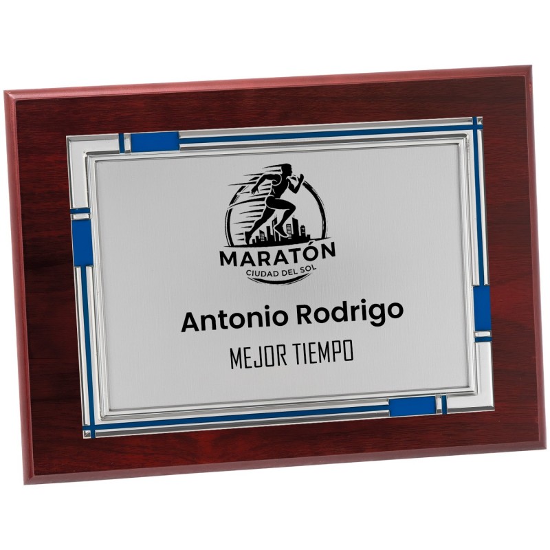 PLACA 17-241 PLATA C/MADERA SUBLIMACION