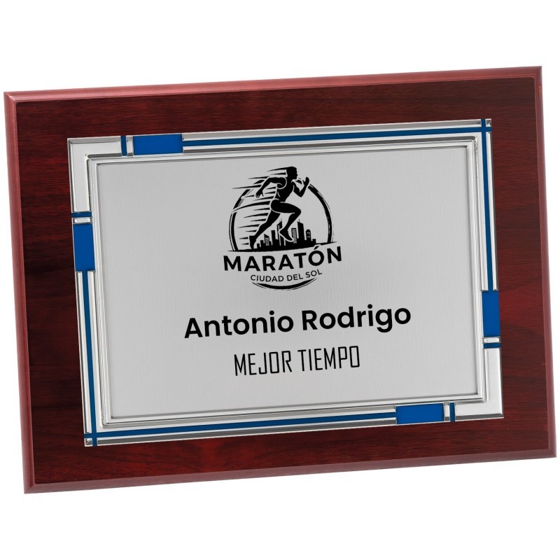 PLACA 17-241 PLATA C/MADERA SUBLIMACION