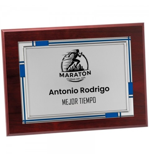 PLACA 17-241 PLATA C/MADERA SUBLIMACION